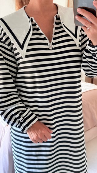 Precioso vestido largo marinero Shein com etiqueta