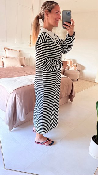 Precioso vestido largo marinero Shein com etiqueta