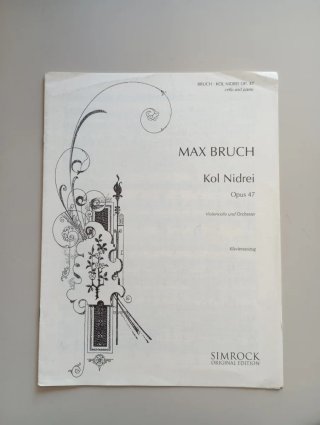Partitura cello Max Bruch Kol Nidrei Opus 47