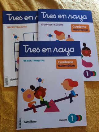 cuaderno matemáticas tres en raya 1 primaria sant