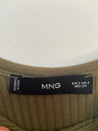 Vestido sin mangas Mango verde militar