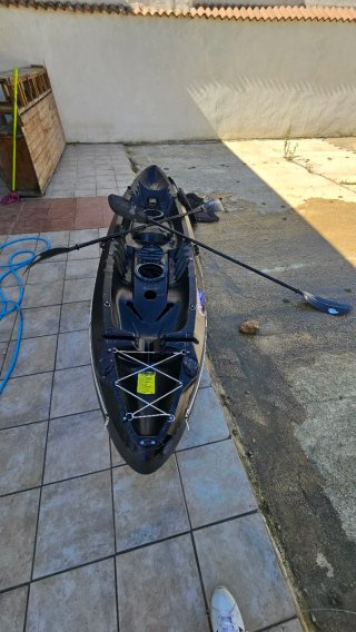 Kayak biplaza con remos y asientos