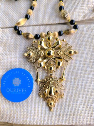 Collar y pendientes plata oro