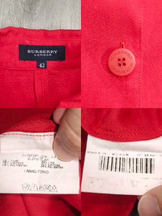 Camisa Burberry Mujer Roja Talla L