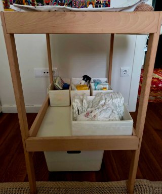 Cambiador Bebé Ikea Blanco + Accesorios