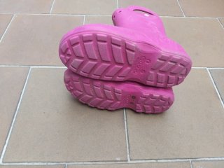 Botas de agua Crocs infantiles rosas