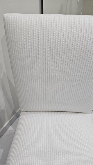 Silla de comedor blanca de tela