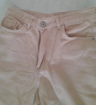 Pantalón ancho beige
