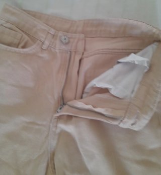 Pantalón ancho beige