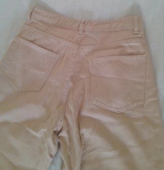 Pantalón ancho beige
