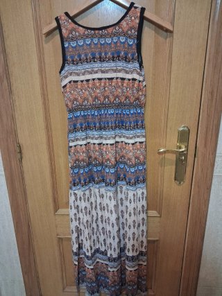 Vestido largo estampado bohemio