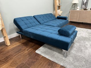 Sofá Cama Azul Tela