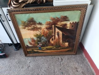 Cuadro antiguo con marco dorado ULTIMOS DIAS