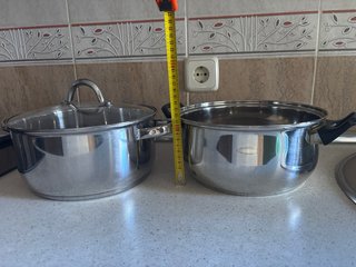 Juego 5 Ollas Acero Inoxidable con Tapa
