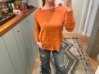 Camiseta manga larga naranja