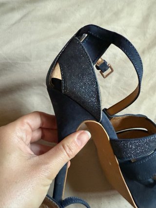 Sandalias de tacón azul