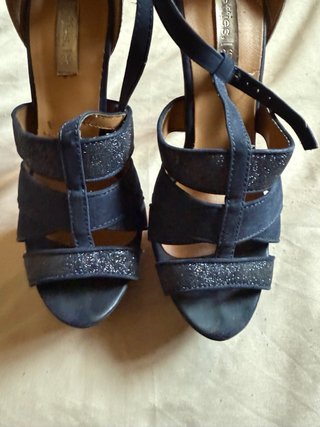 Sandalias de tacón azul