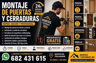 Montaje puertas y cerraduras 24h