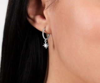 Pendientes Aro Plata Estrella