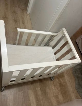 Mini cuna colecho blanca