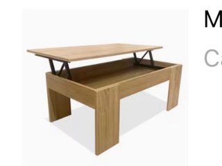 Mesa de centro elevable madera