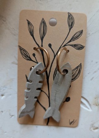 Pendientes hechos a mano de piedra natural