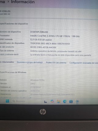 HP Elitebook 840r G4 i5 8th Gen Bloqueado