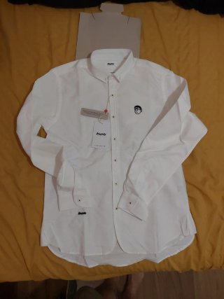 Camisa BRAVA fabrics blanca talla M 100% algodón