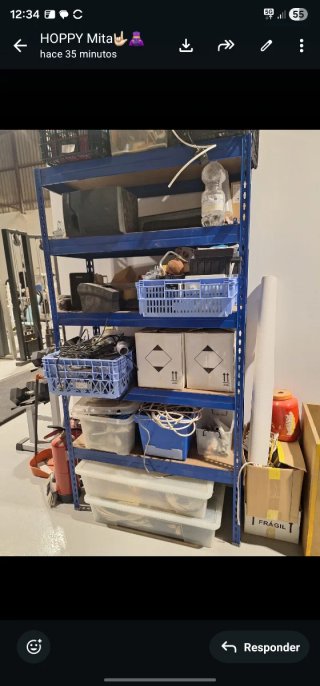 Estantería metálica azul