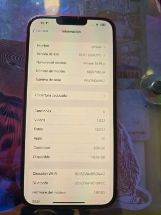 iPhone 14 Plus 256GB Rosso (RED) | 86% Batteria