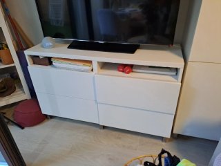 Mueble TV Ikea 4 cajones blanco