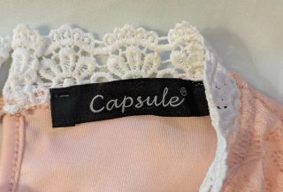 Top encaje rosa palo con lazo