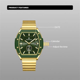 Reloj Naviforce Hombre Dorado y Verde