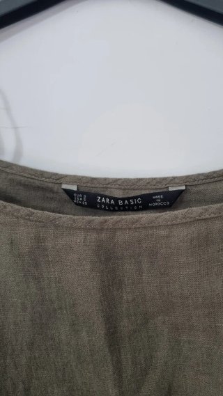 Top Zara verde oliva taglia S