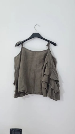 Top Zara verde oliva taglia S