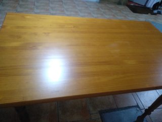Mesa de comedor de madera maciza 140x80