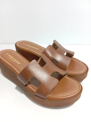 Sandali zoccoli donna nuovi in vera pelle