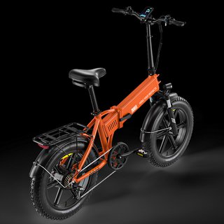 Bicicleta Eléctrica Plegable Naranja