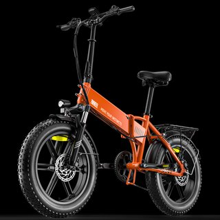 Bicicleta Eléctrica Plegable Naranja