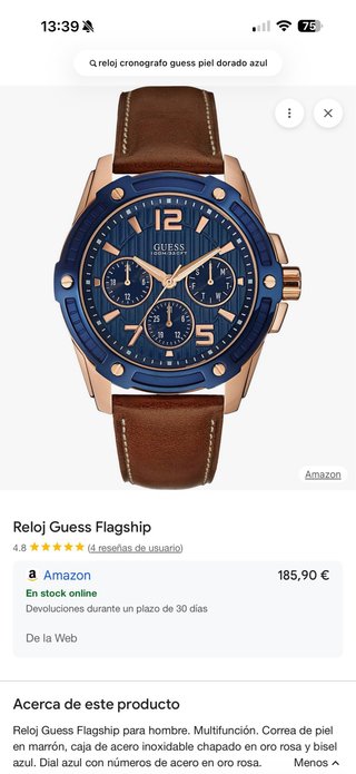 Reloj cronógrafo Guess