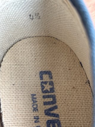 Converse Bambas Azul y Blanco  Talla 4 1/2、37