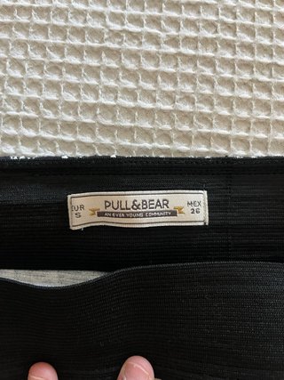 Falda Pull and Bear cuadros blanco y negro Talla S