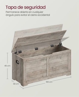 VASAGLE Puff Almacenaje, Banco Almacenaje