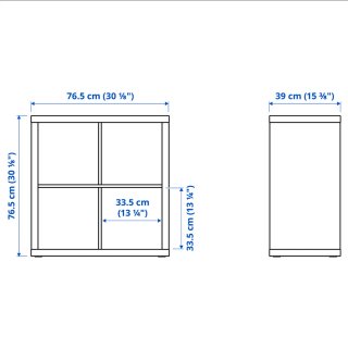 Mueble Kallax Ikea Negro con Puertas