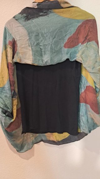 Blusa estampada multicolor talla única
