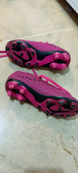 Botas de fútbol Adidas Nemesis Rosa Talla 31