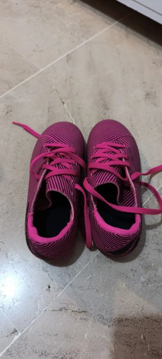 Botas de fútbol Adidas Nemesis Rosa Talla 31