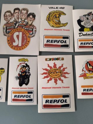 Lote pegatinas moto Repsol