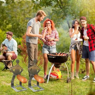 Soporte Parrilla Acero Inoxidable Hot Dog y Cocina