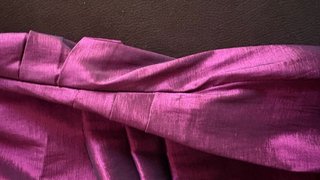 Vestido fiesta asimétrico berenjena